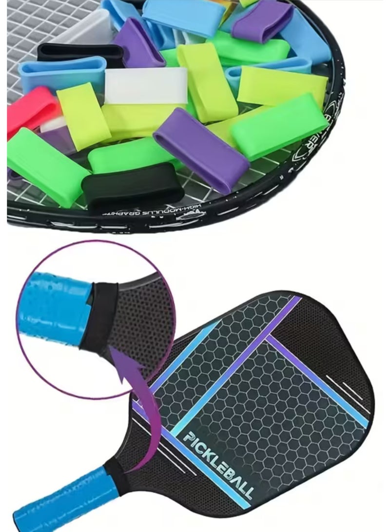 FTF0909 4-Pack Tennis Racket Handle Grip Rings – Overgrip Protector Fix Bands for Secure Racquet Handles - Mixed Colors - Image 2